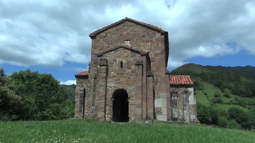 church of Santa Cristina Lena in Asturias at Spain Europe 