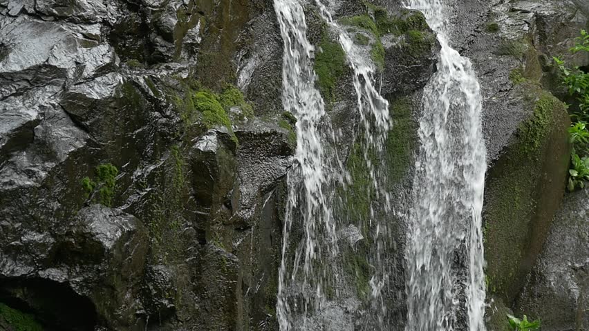 slow motion Shenandoah national park close-up creek and waterfall