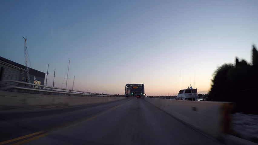 Sturgeon Bay Bridge, Sturgeon Bay, WI. September 16th, 2015. Point of View from Bumper of vehicle. Time Lapse