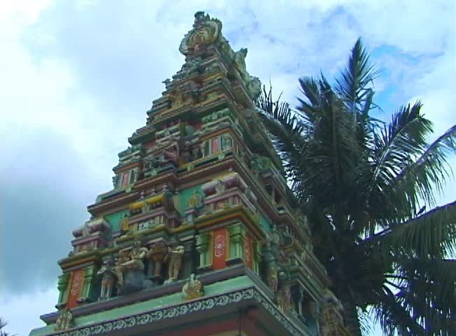 A temple gopuram in Tamil Nadu, South India.