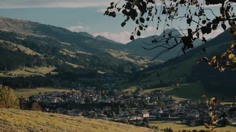 Austrian Village with Mountain 