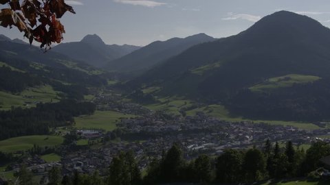 Austrian Village with Mountain S-log 2 for graiding