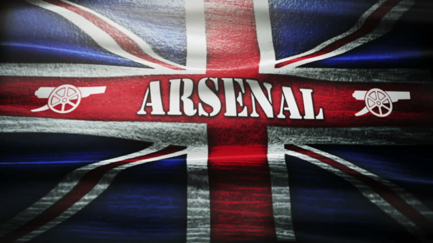 Waving Arsenal F.C. flag. Royalty-Free Stock Footage #12088145