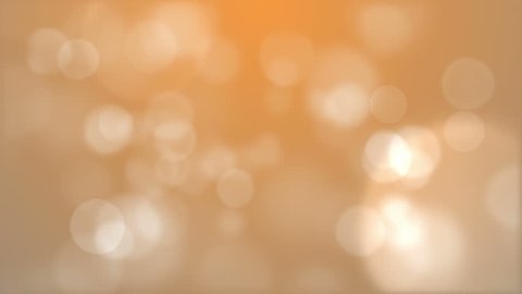 Orange bokeh lights looped animated abstract background.
