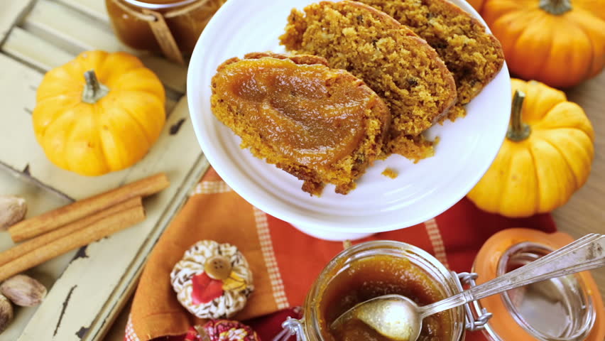 Homemade pumpkin butter made with organic pumpkins.