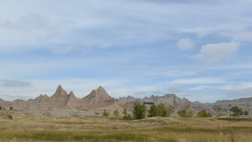 Timelapse HD video of Badlands National Park, South Dakota