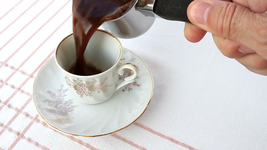 Serving a cup of Turkish coffee with froth looks creamy 