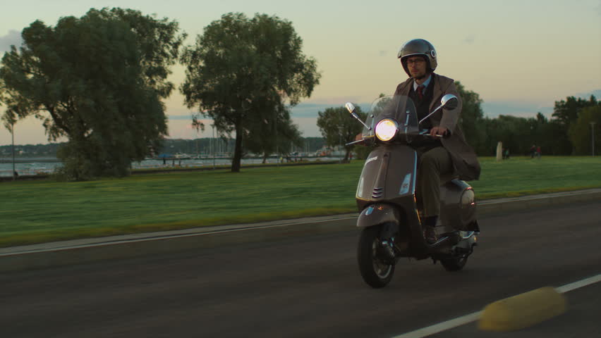 trench coat on motorcycle