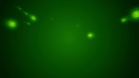 High definition abstract moving particles against green dark background
