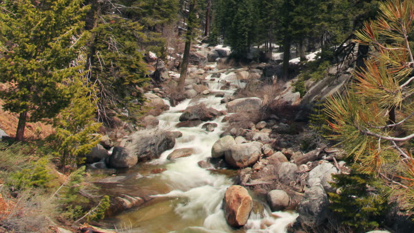 Beautiful Waterfall Sequoia National Park Stock Footage Video (100% ...