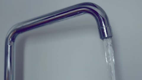 close up of tap water