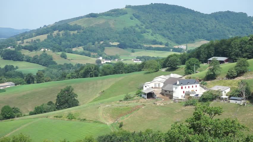 Farmhouses in Pyrenees, France