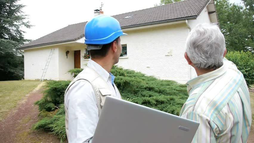 Entrepreneur meeting customer at home