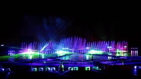 Laser and fireworks show on International festival 