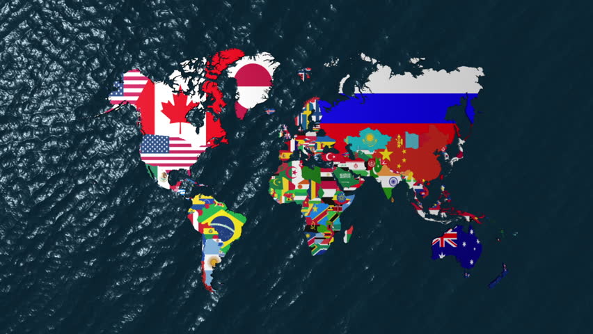 3d Wide Flag World Map Zoom Stock Footage Video 100 Royalty Free