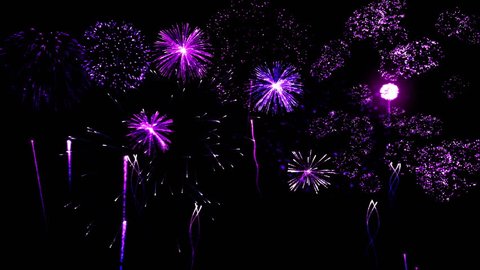Fireworks Animation - Loop Purple