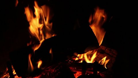 Video shot of a fire.