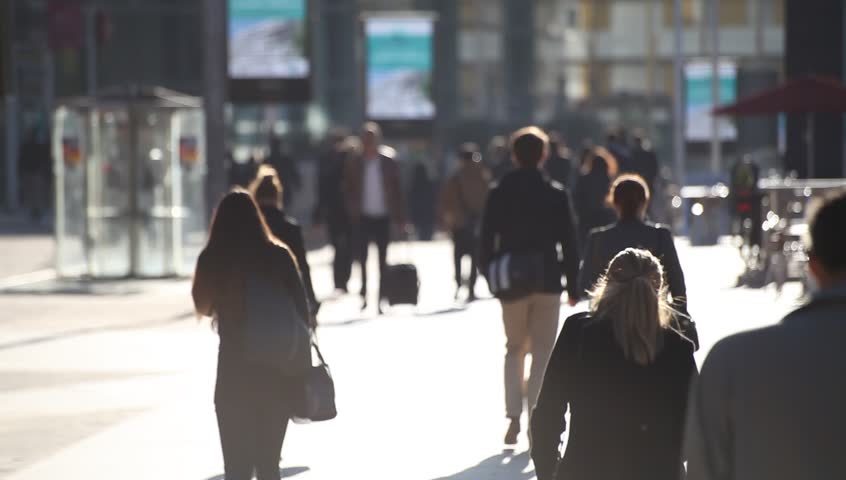 Unrecognizable business people walking to their offices in the morning | Shutterstock HD Video #12161561