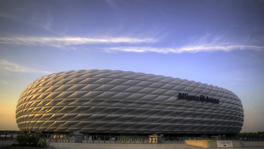 MUNICH, GERMANY - APRIL 23: Timelapse of Allianz Arena, April 23, 2011 in