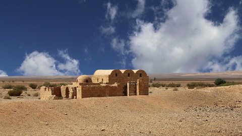 Quseir (Qasr) Amra desert castle near Amman, Jordan. World heritage with famous fresco's