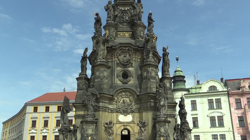 UNESCO heritage plague column, town Olomouc, Central Moravia, Czech Republic, Europe, EU.