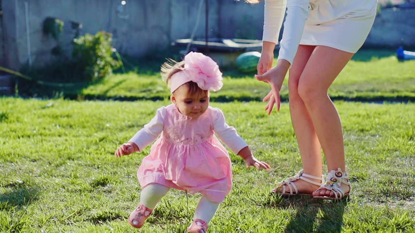 baby girl walking