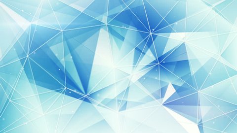 blue and white triangles web pattern. computer generated seamless loop abstract geometrical motion background. 4k (4096x2304)
