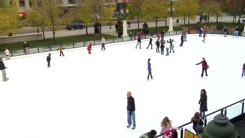 Ice skating rink time lapse