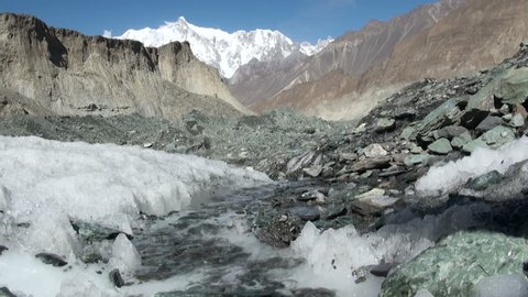 Meltwater on a magnificent glacier in Northern Pakistan.