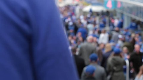Toronto blue jays packed crowd out of focus - OCTOBER 14TH, 2015 - Toronto World Series Playoffs Game 5 vs Texas Rangers