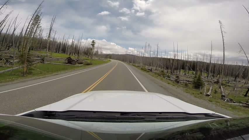 Yellowstone National park onboard camera view