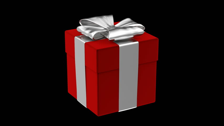 animación 3d de caja regalo roja: video de stock (totalmente libre de