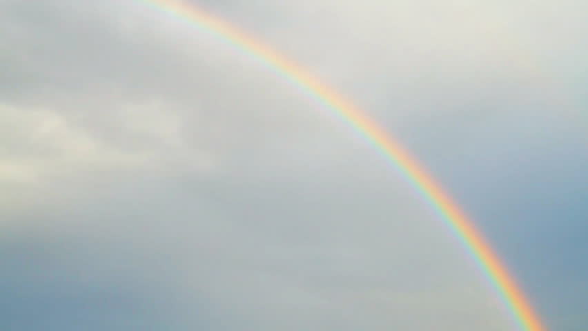 rainbow in sky, timelapse