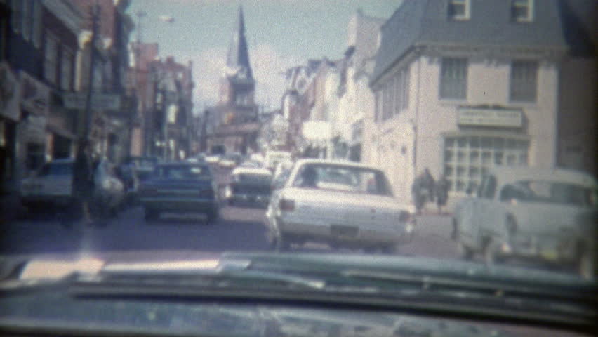 WASHINGTON DC 1973: Driving through the streets of Georgetown area in DC.