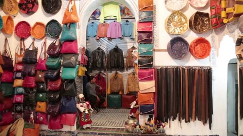 Tannery shop in Fez, Morocco
