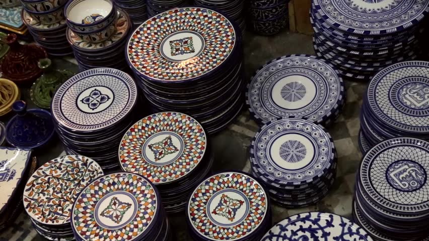 Moroccan Pottery Royalty-Free Stock Footage #12281663