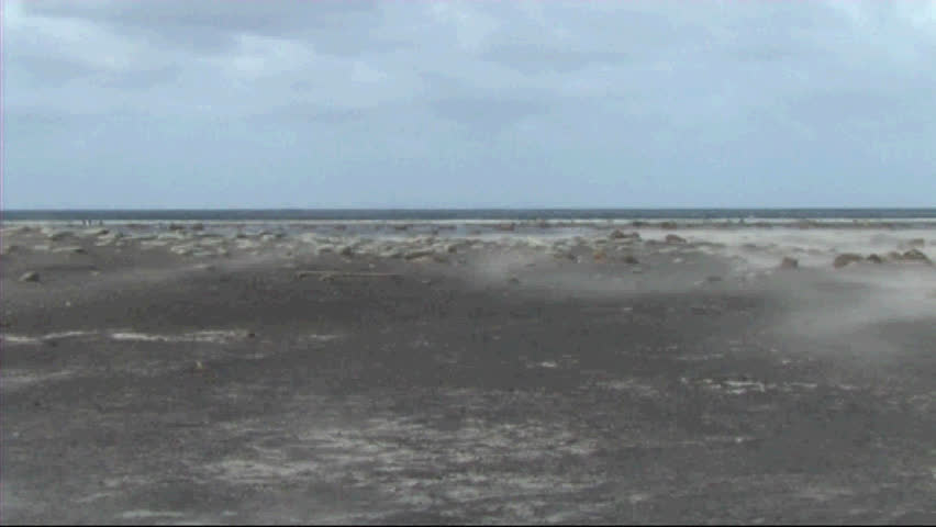 Sandstorm on the beach