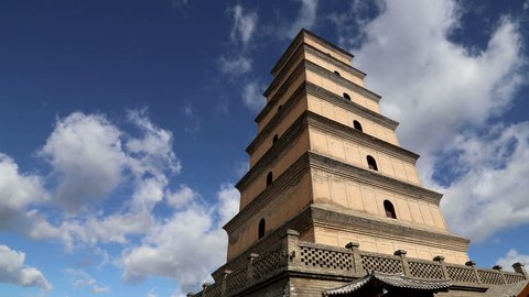 Giant Wild Goose Pagoda or Big Wild Goose Pagoda, is a Buddhist pagoda located in southern Xian (Sian, Xi'an),Shaanxi province, China   