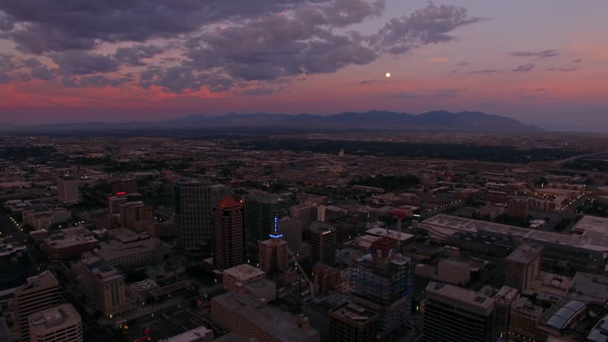 Aerial video in Salt Lake City, Utah.