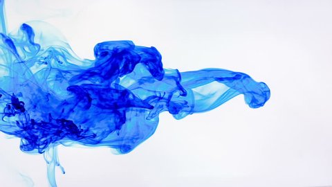 Colored ink cloud grows in water
