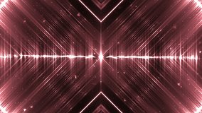 Abstract red background for use with music videos. Disco spectrum lights concert spot bulb. Seamless loop.