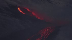 Lava flow on the volcano Etna