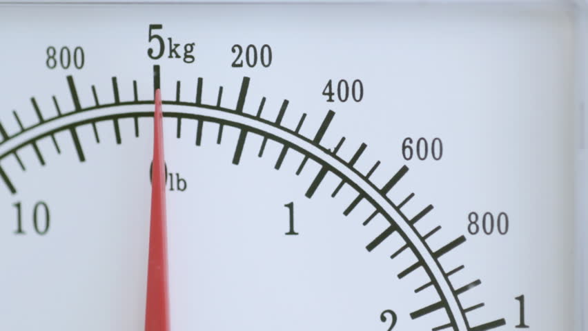 Weighing Scales with Pointer Moving Stock Footage Video (100 ...