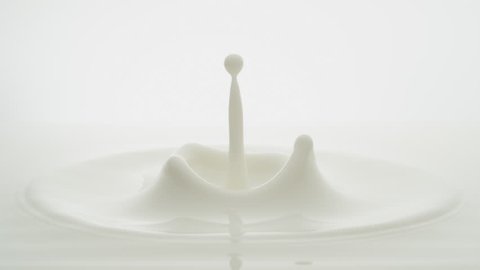 Milk bouncing and making splash. Shot with high speed camera, phantom flex 4K. Slow Motion. Unedited version is included at the end of clip.