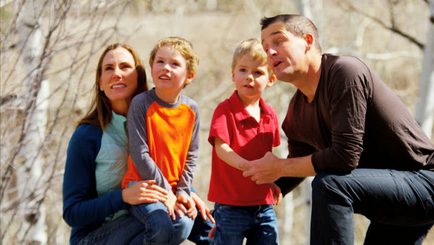 Caucasian family children boys walking outdoor healthy lifestyle park summer fitness exercise American travel vacation mountains RED DRAGON