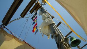 Nautical vessel - Sailboat with flags