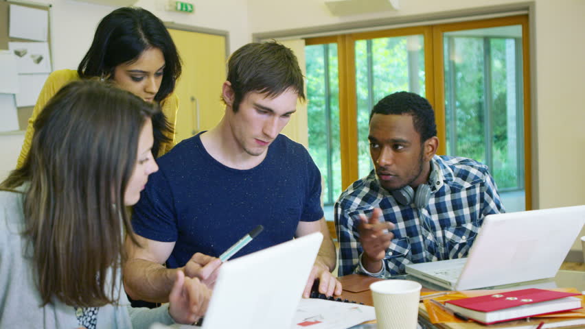 4k Mixed Ethnicity Student Group Stock Footage Video (100% Royalty ...