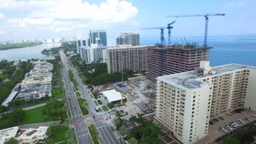 Construction at Bal Harbour aerial video