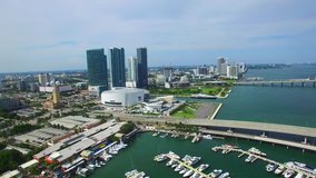 The CIty of Downtown Miami aerial footage