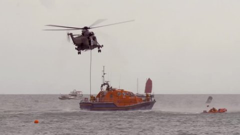 Eastbourne airshow, helicopter rescue operation